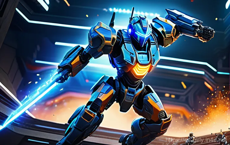 터닝메카드 배틀 세트 구성 - **Dynamic Transforming Robot Battle:**
    A highly detailed, futuristic transforming robot in its h...