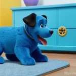 Home 16 블루의 단서 찾기 놀이 세트 - **Prompt:** A vibrant, cheerful indoor scene of a child, approximately 5-7 years old, with wide, ama...