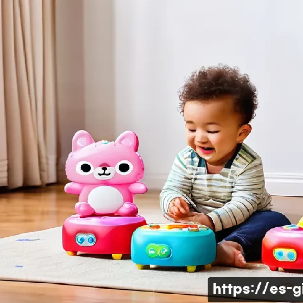 핑크퐁 멜로디북 작동법 - A colorful interactive Pinkfong melody book designed for toddlers, showing a cheerful toddler wearin...